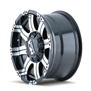 ION 187-6856B 187 (187) BLACK/MACHINED FACE/MACHINED LIP 16X8 5-114.3/5-127 10MM 87MM - Truck Part Superstore