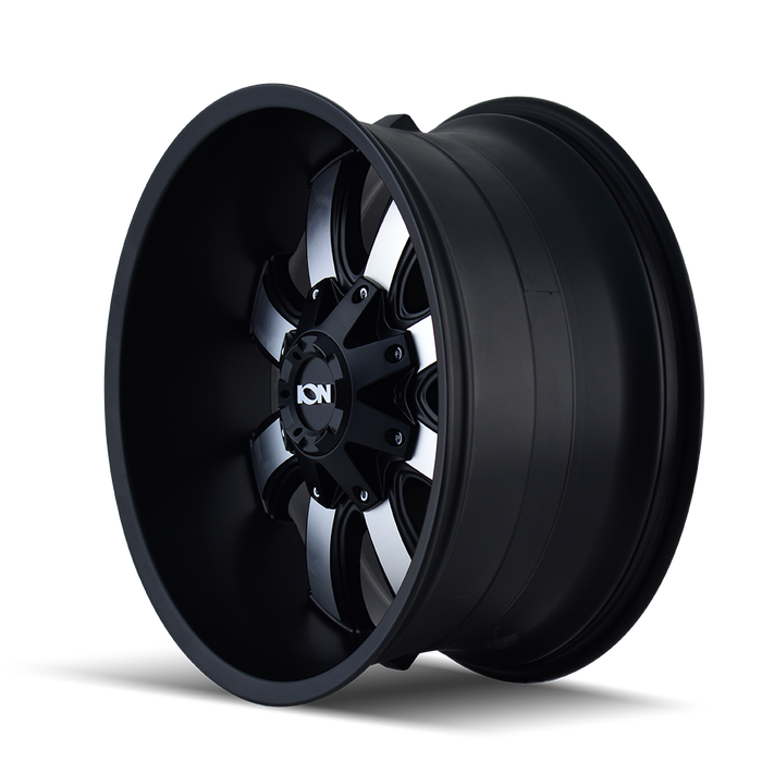 ION 189-2976B18 189 (189) SATIN BLACK/MACHINED FACE 20X9 8-165.1/8-170 18MM 130.8MM - Truck Part Superstore