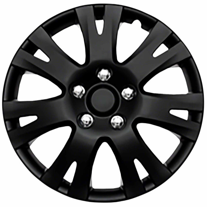 Coast To Coast IWC103216BLK 16 Inch 7 Split Spoke Gloss Black Plastic Set Of 4 Bolt On - Truck Part Superstore