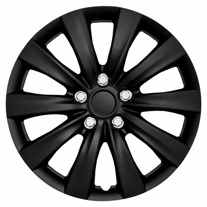 Coast To Coast IWC103816BLK 16 Inch 10 Spoke Gloss Black Plastic Set Of 4 Standard Leg Master White Carton - Truck Part Superstore