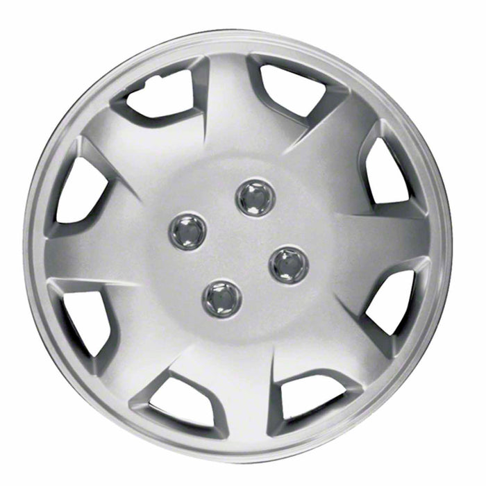 Coast To Coast IWC12414S 14 Inch 8 Spoke Silver Color Plastic Set Of 4 - Truck Part Superstore