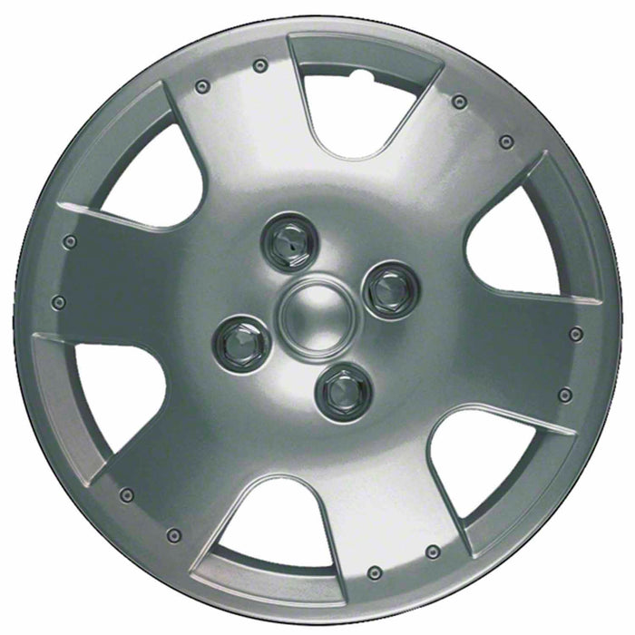 Coast To Coast IWC19314S 14 Inch 6 Spoke Silver Color Plastic Set Of 4 Spring Steel Clip - Truck Part Superstore