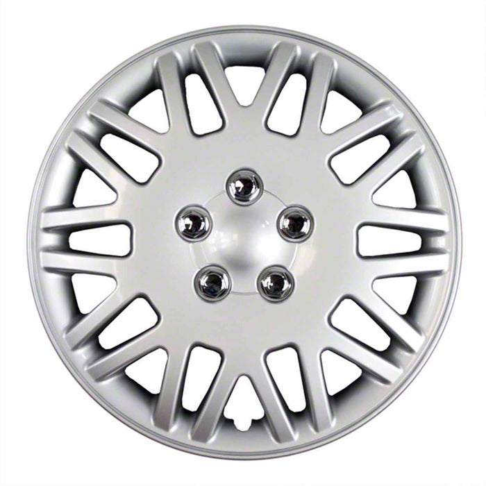 Coast To Coast IWC40615S 15 Inch Lace Design Silver Color Plastic Set Of 4 - Truck Part Superstore