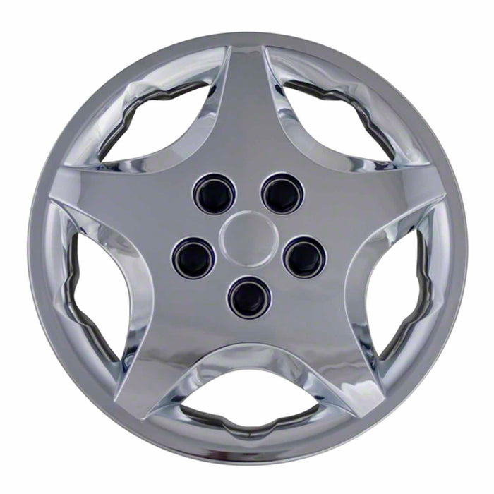Coast To Coast IWC40914C 14 Inch 5 Spoke Chrome Plated Plastic Set Of 4 Spring Steel Clip - Truck Part Superstore