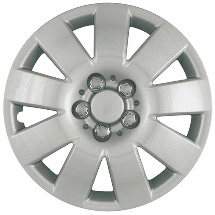 Coast To Coast IWC41015S 15 Inch 9 Spoke Silver Color Plastic Set Of 4 Spring Steel Clip - Truck Part Superstore