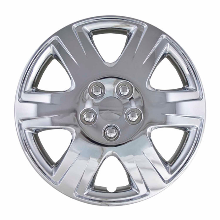 Coast To Coast IWC42215C 15 Inch 6 Spoke Chrome Plated Plastic Set Of 4 Spring Steel Clip - Truck Part Superstore