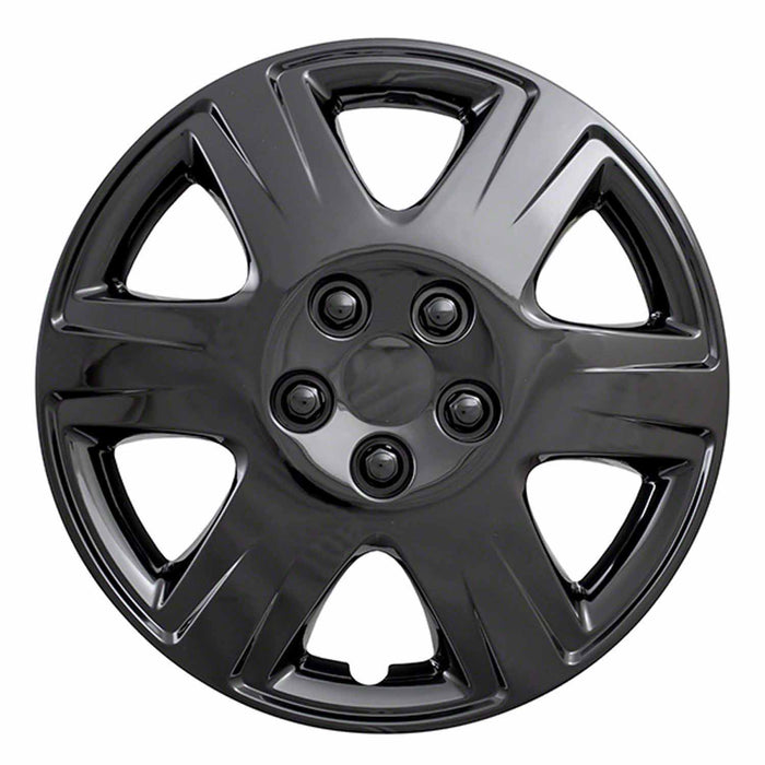 Coast To Coast IWC42215BLK 15 Inch 6 Spoke Gloss Black Plastic Set Of 4 Spring Steel Clip - Truck Part Superstore