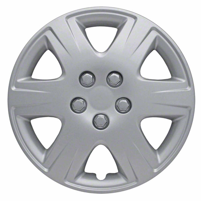 Coast To Coast IWC42215S 15 Inch 6 Spoke Silver Color Plastic Set Of 4 Spring Steel Clip - Truck Part Superstore