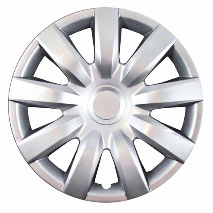 Coast To Coast IWC42315S 15 Inch 9 Spoke Silver Color Plastic Set Of 4 Spring Steel Clip - Truck Part Superstore