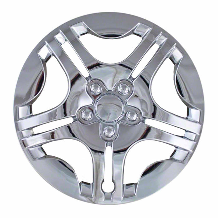 Coast To Coast IWC42815C 15 Inch 5 Double Spoke Chrome Plated Plastic Set Of 4 Spring Steel Clip - Truck Part Superstore