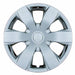 Coast To Coast IWC42916S 16 Inch 6 Spoke Silver Color Plastic Set Of 4 Spring Steel Clip - Truck Part Superstore