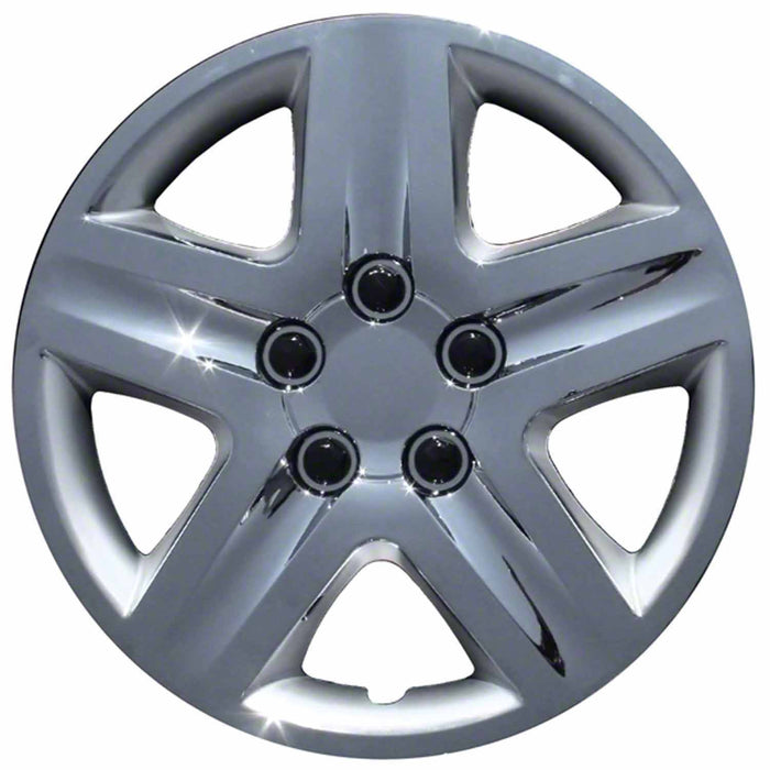 Coast To Coast IWC43116C 16 Inch 5 Spoke Chrome Plated Plastic Set Of 4 Spring Steel Clip - Truck Part Superstore