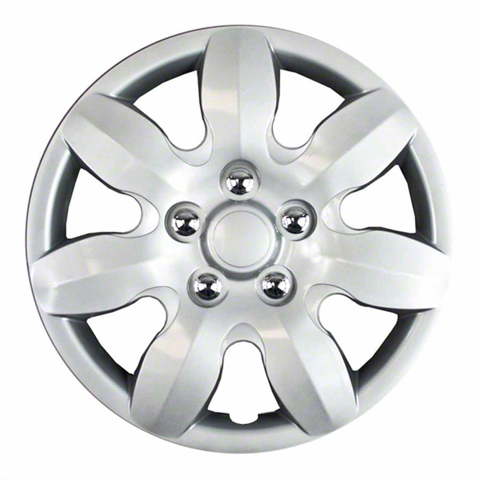 Coast To Coast IWC43415S 15 Inch 7 Spoke Silver Color Plastic Set Of 4 Standard Leg - Truck Part Superstore
