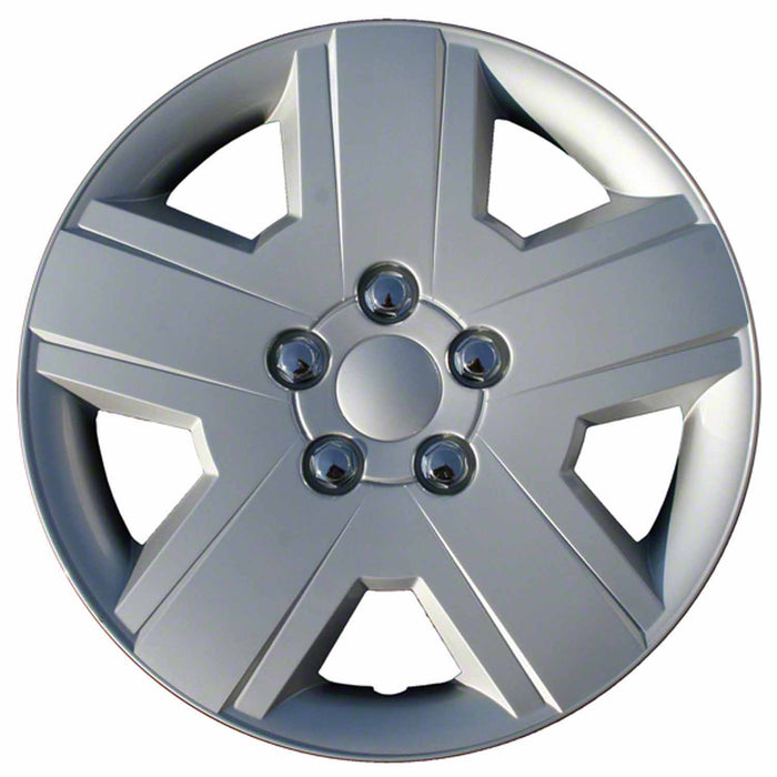 Coast To Coast IWC43816S 16 Inch 5 Spoke Silver Color Plastic Set Of 4 Spring Steel Clip - Truck Part Superstore