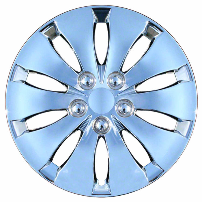 Coast To Coast IWC43916C 16 Inch 10 Spoke Chrome Plated Plastic Set Of 4 Spring Steel Clip - Truck Part Superstore