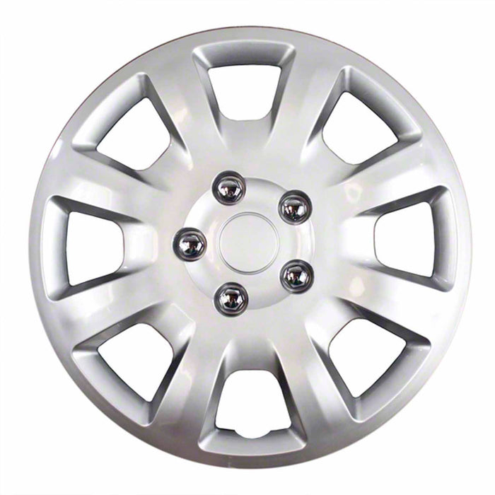 Coast To Coast IWC44216S 16 Inch 8 Spoke Silver Color Plastic Set Of 4 Standard Leg - Truck Part Superstore