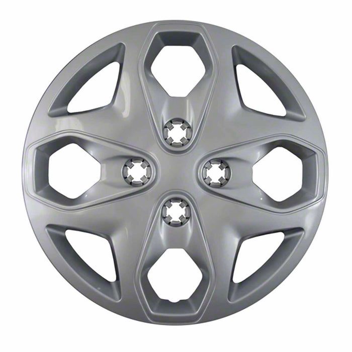 Coast To Coast IWC44415S 15 Inch 8 Pocket Silver Color Plastic Set Of 4 Push On - Truck Part Superstore