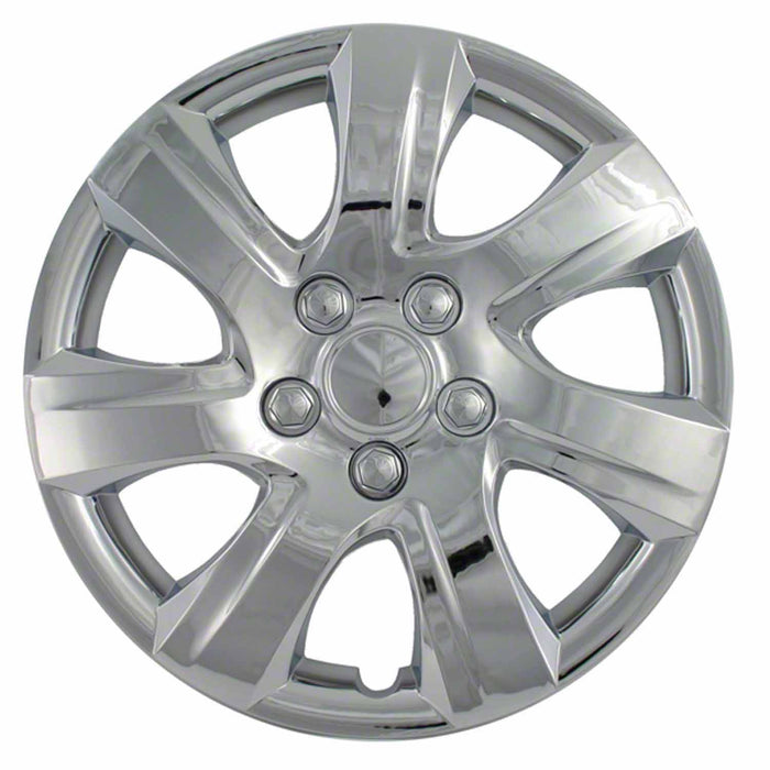 Coast To Coast IWC44516S 16 Inch 7 Spoke Silver Color Plastic Set Of 4 Spring Steel Clip - Truck Part Superstore
