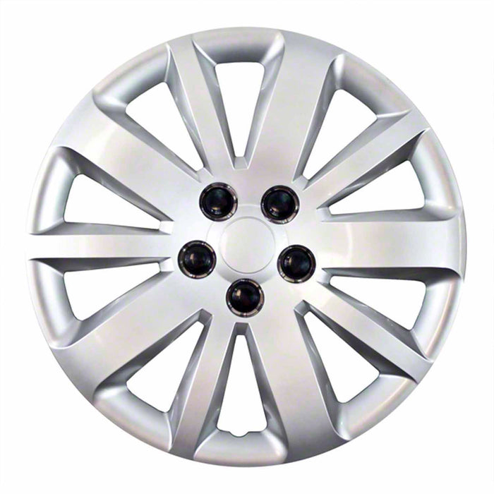 Coast To Coast IWC46116S 16 Inch 10 Spoke Silver Color Plastic Set Of 4 Lug Covers - Truck Part Superstore
