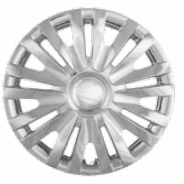 Coast To Coast IWC50715S 15 Inch 9 Split Spoke Silver Color Plastic Set Of 4 Spring Steel Clip - Truck Part Superstore