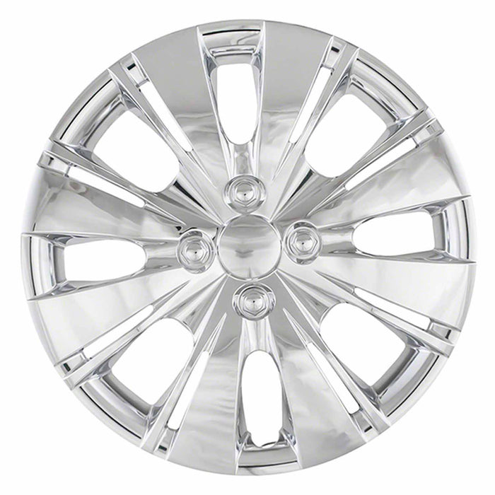 Coast To Coast IWC50915C 15 Inch 8 Split Spoke Chrome Plated Plastic Set Of 4 Spring Steel Clip - Truck Part Superstore