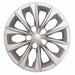 Coast To Coast IWC51416S 16 Inch 10 Spoke Silver Color Plastic Set Of 4 Standard Leg - Truck Part Superstore