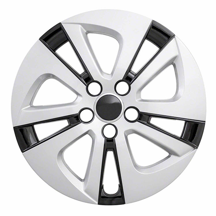 Coast To Coast IWC51615SB 15 Inch 5 Spoke Silver Color/ Black Plastic Set Of 4 - Truck Part Superstore