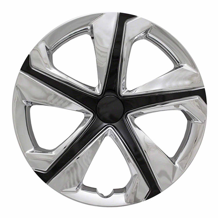 Coast To Coast IWC52016CB 16 Inch 5 Spoke Chrome Plated/ Black Plastic Set Of 4 - Truck Part Superstore