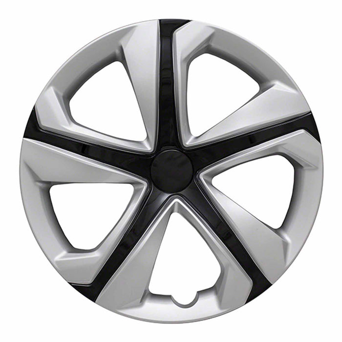 Coast To Coast IWC52016SB 16 Inch 5 Spoke Silver Color/ Black Plastic Set Of 4 - Truck Part Superstore