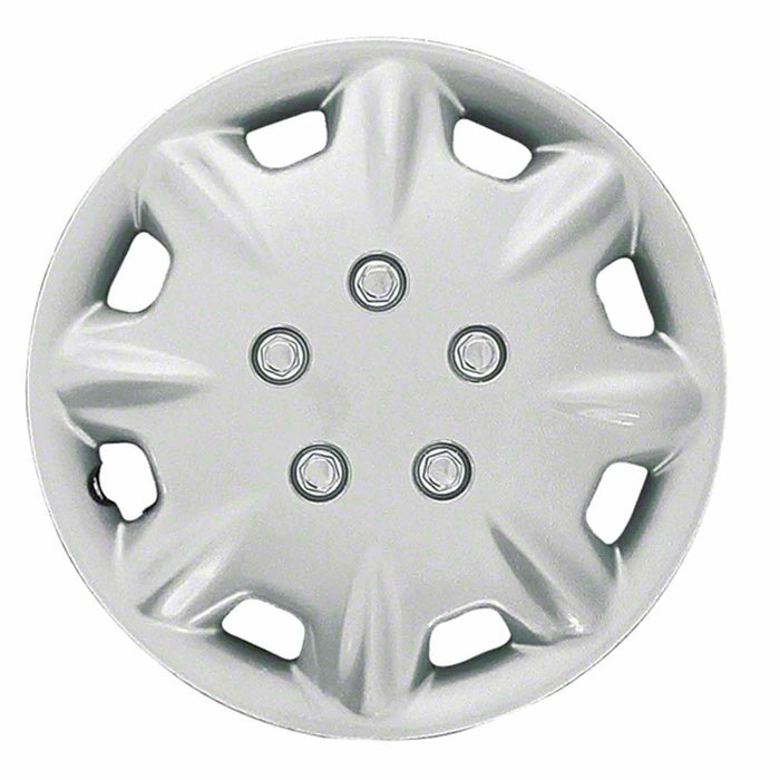 Coast To Coast IWCB809414S 14 Inch 8 Hole Silver Color Plastic Set Of 4 - Truck Part Superstore