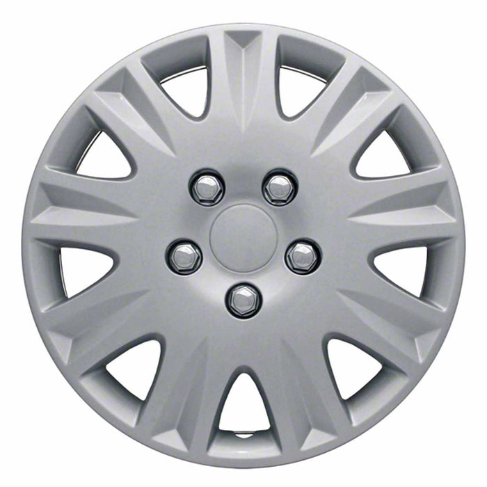 Coast To Coast IWCB811115S 15 Inch 9 Spoke Silver Color Plastic Set Of 4 Standard Leg - Truck Part Superstore