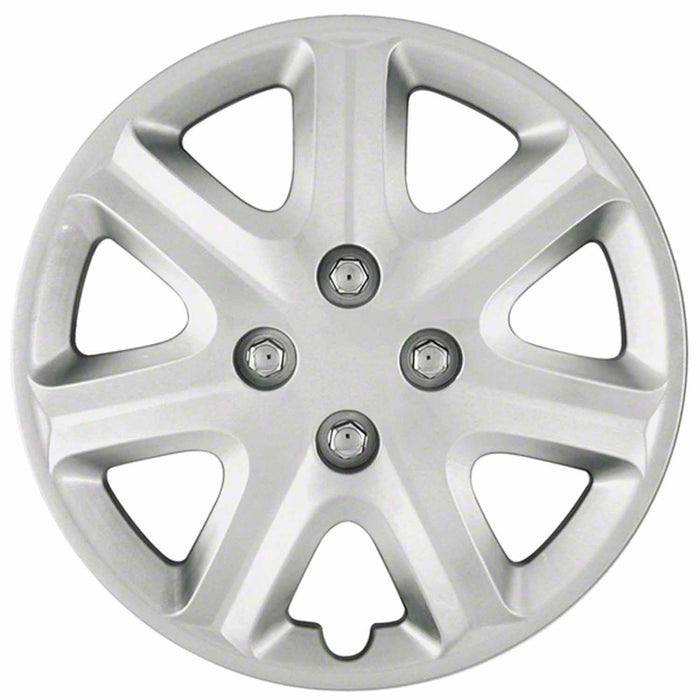 Coast To Coast IWCB890215S 15 Inch 7 Spoke Silver Color Plastic Set Of 4 Standard Leg - Truck Part Superstore