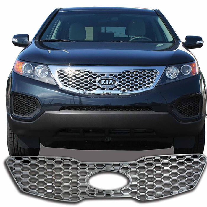 Coast To Coast IWCGI103 Overlay Honeycomb Style 1 Piece With Emblem Cutout Chrome Plated ABS Plastic - Truck Part Superstore