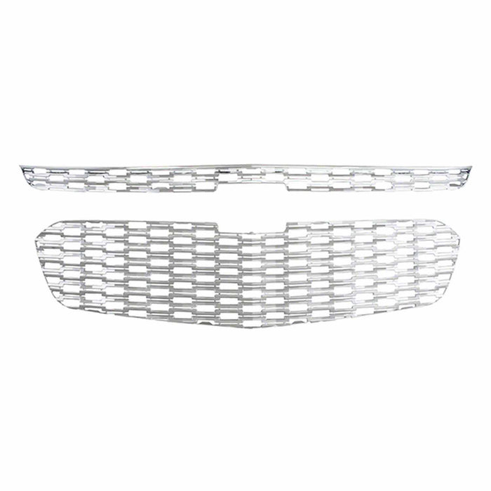 Coast To Coast IWCGI128 Overlay Honeycomb Style 2 Piece With Emblem Cutout Chrome Plated ABS Plastic - Truck Part Superstore