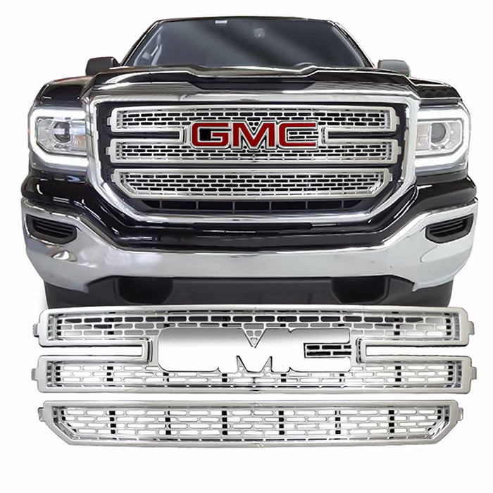 Coast To Coast IWCGI141 Overlay Mesh Style 2 Piece With Emblem Cutout Chrome Plated ABS Plastic - Truck Part Superstore