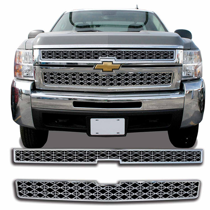 Coast To Coast IWCGI46 Overlay Mesh Style 2 Piece With Emblem Cutout Chrome Plated ABS Plastic - Truck Part Superstore