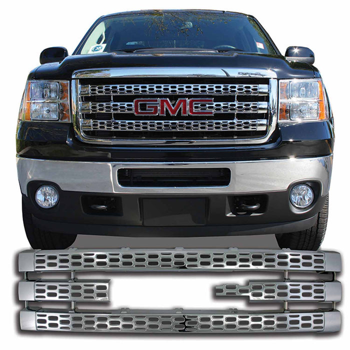 Coast To Coast IWCGI90 Overlay Honeycomb Style 1 Piece With Emblem Cutout Chrome Plated ABS Plastic - Truck Part Superstore