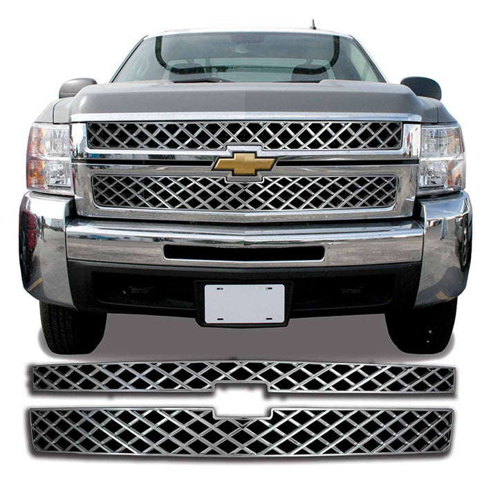 Coast To Coast IWCGI92 Overlay Large Mesh Style 2 Piece With Emblem Cutout Chrome Plated ABS Plastic - Truck Part Superstore