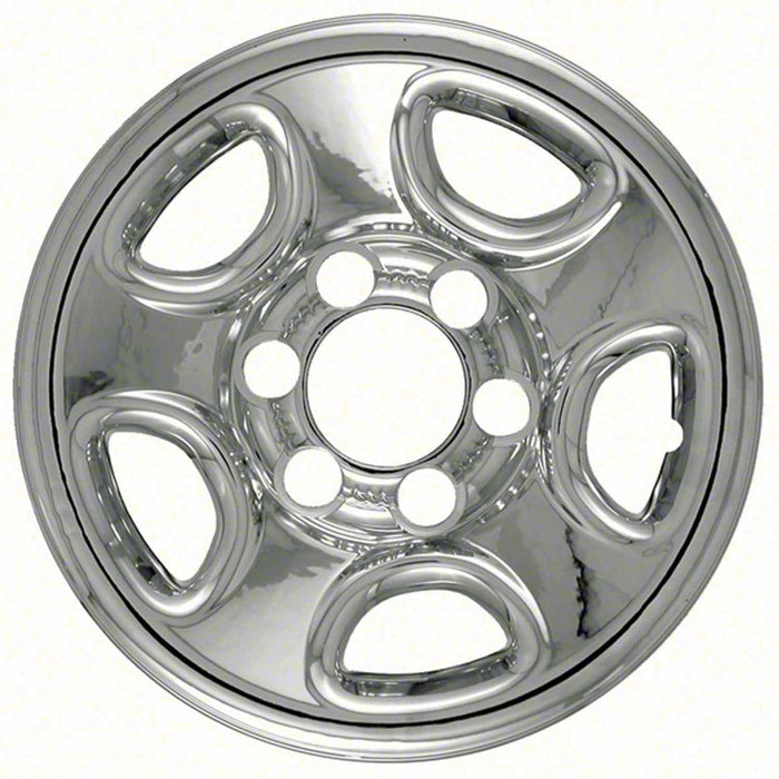 Coast To Coast IWCIMP08X 16 Inch 5 Flat Spoke Chrome Plated Plastic Set Of 4 Compatible With Steel Wheels - Truck Part Superstore