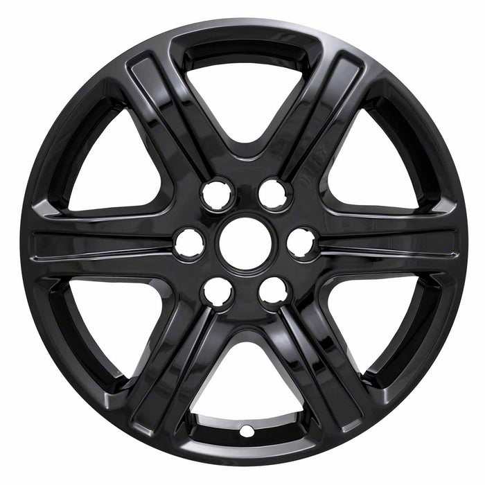 Coast To Coast IWCIMP395BLK 17 Inch 6 Spoke Gloss Black Plastic Set Of 4 Not Compatible With Steel Wheels - Truck Part Superstore