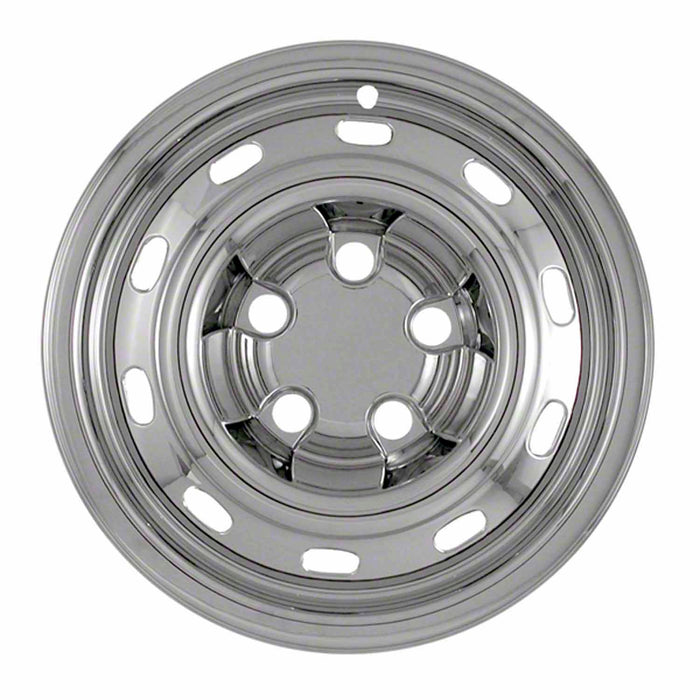 Coast To Coast IWCIMP61X 17 Inch 10 Oval Hole Chrome Plated Plastic Set Of 4 Compatible With Steel Wheels - Truck Part Superstore