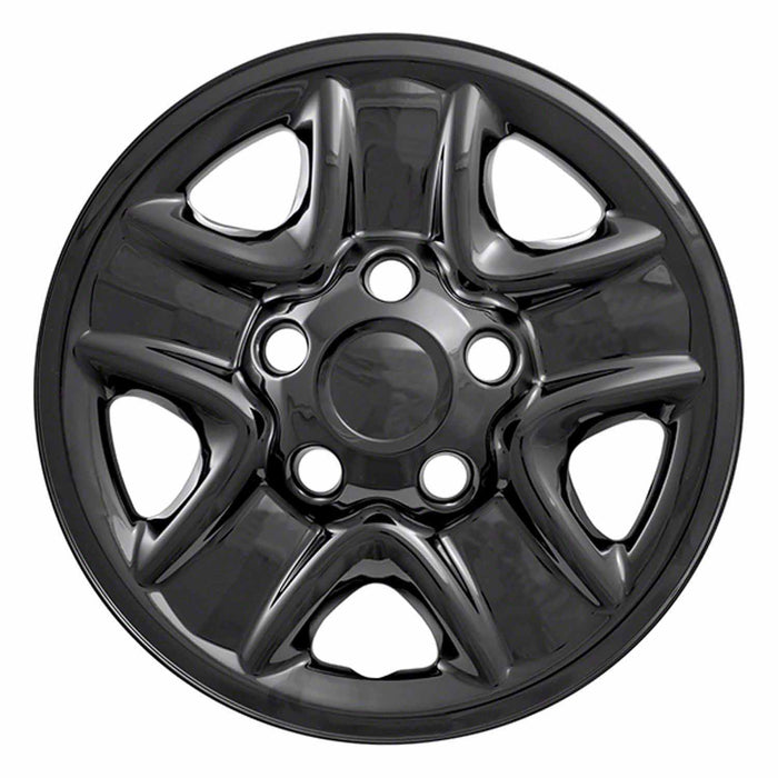 Coast To Coast IWCIMP77BLK 18 Inch 5 Spoke Gloss Black Plastic Set Of 4 Compatible With Steel Wheels - Truck Part Superstore