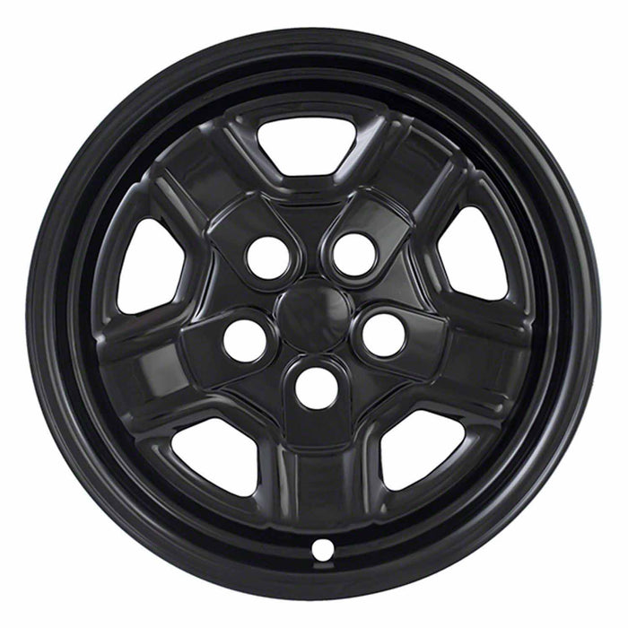 Coast To Coast IWCIMP78BLK 16 Inch 5 Indented Spoke Gloss Black Set Of 4 Steel Wheels - Truck Part Superstore
