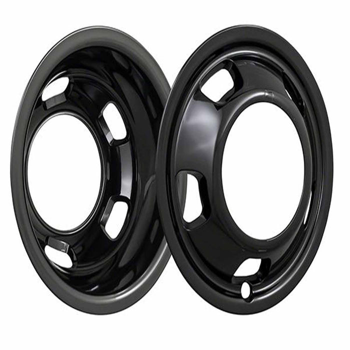 Coast To Coast IWCN8010BLK Fits 17 Inch Wheels Gloss Black Steel Push On 8 Lug/ 5 Hand Hole Wheels Set Of 4 - Truck Part Superstore