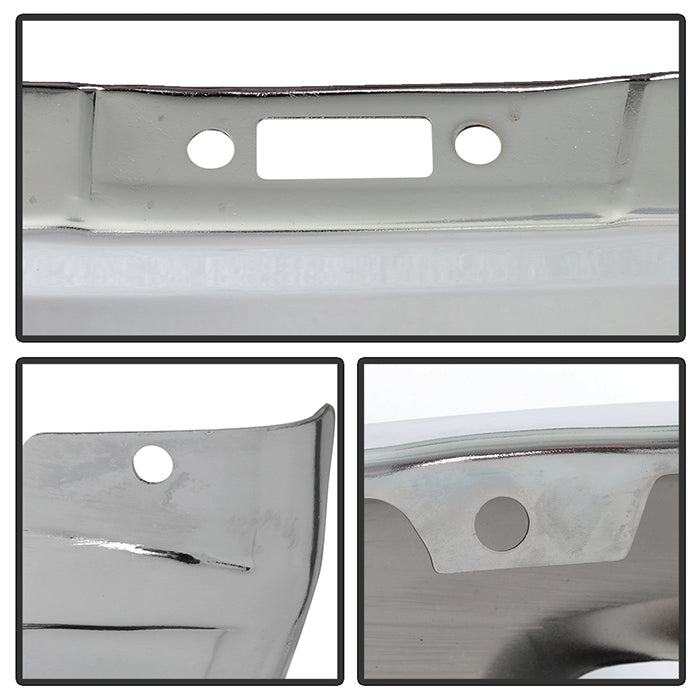 Spyder Auto 9948503 Front Bumper; Chrome; w/o Fog Lights Hole; Bottom w/ Sensor; - Truck Part Superstore