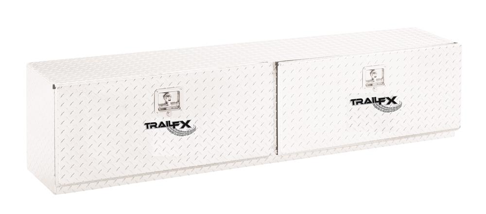 TrailFX 170961 Top Mount 2 Door Dia Tread Bright Pol 16 Gauge Alum 96x13.25x17 - Truck Part Superstore