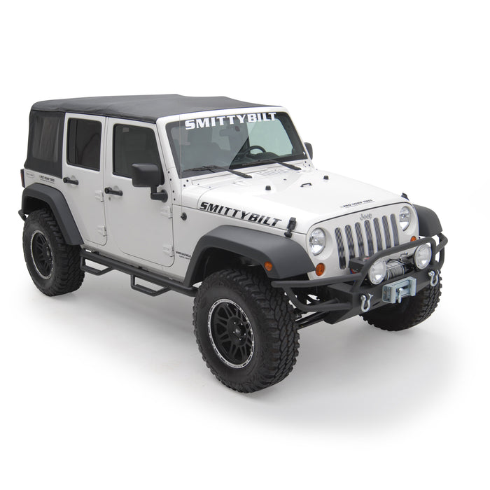 Smittybilt J0764 Nerf Steps 12-18 Wrangler JK 4DR 2 Inch Main Tube 2 Step Black Smittybilt - Truck Part Superstore