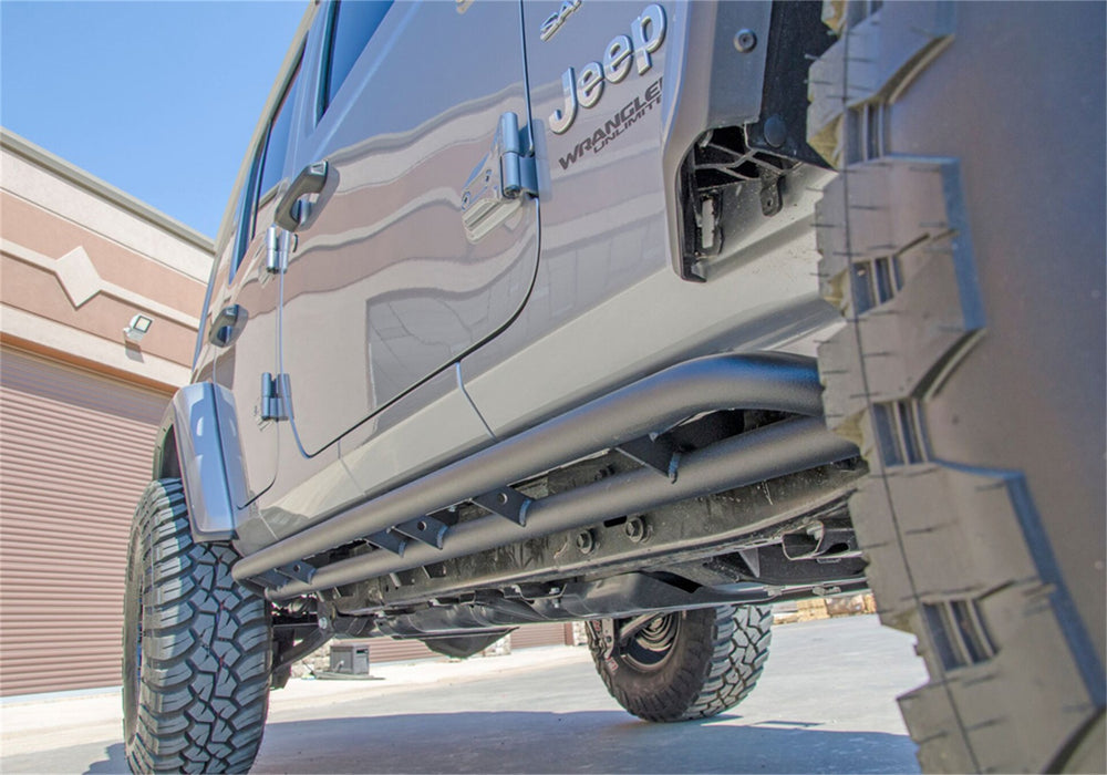 N-Fab J194TRKR RKR Rails-Cab Len (2 Steps)-20-22 Gladiator JT 4Dr-TX Blk - Truck Part Superstore
