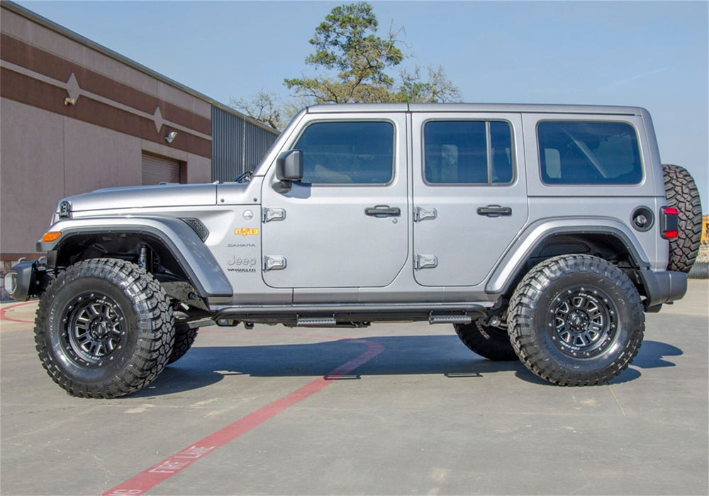 N-Fab J184RKRS4 RKR Step Sys-Full Len (1 Stp Mnts/1 Stp)-18-22 Wrangler JL 4Dr-TX Blk - Truck Part Superstore
