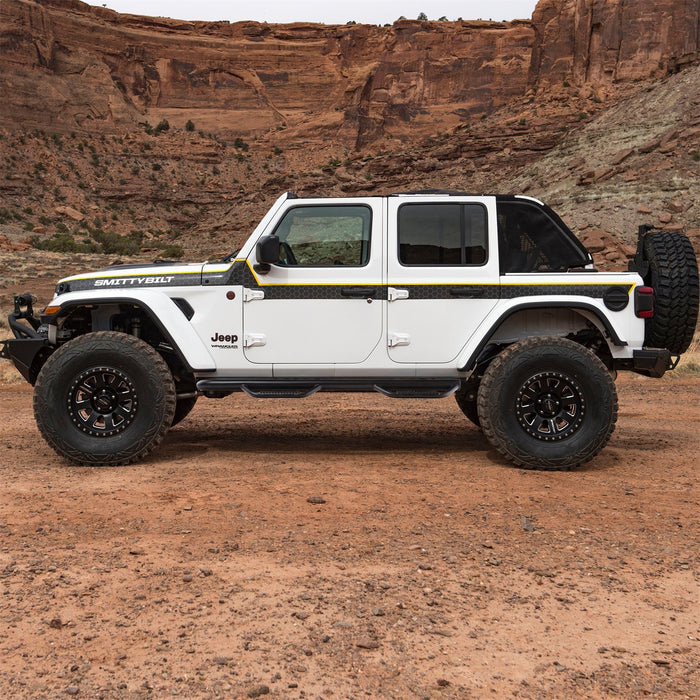 Smittybilt J1866 Jeep JL Wheel To Wheel Nerf Steps 2018-Present Wrangler JL 4-Door Black Smittybilt - Truck Part Superstore